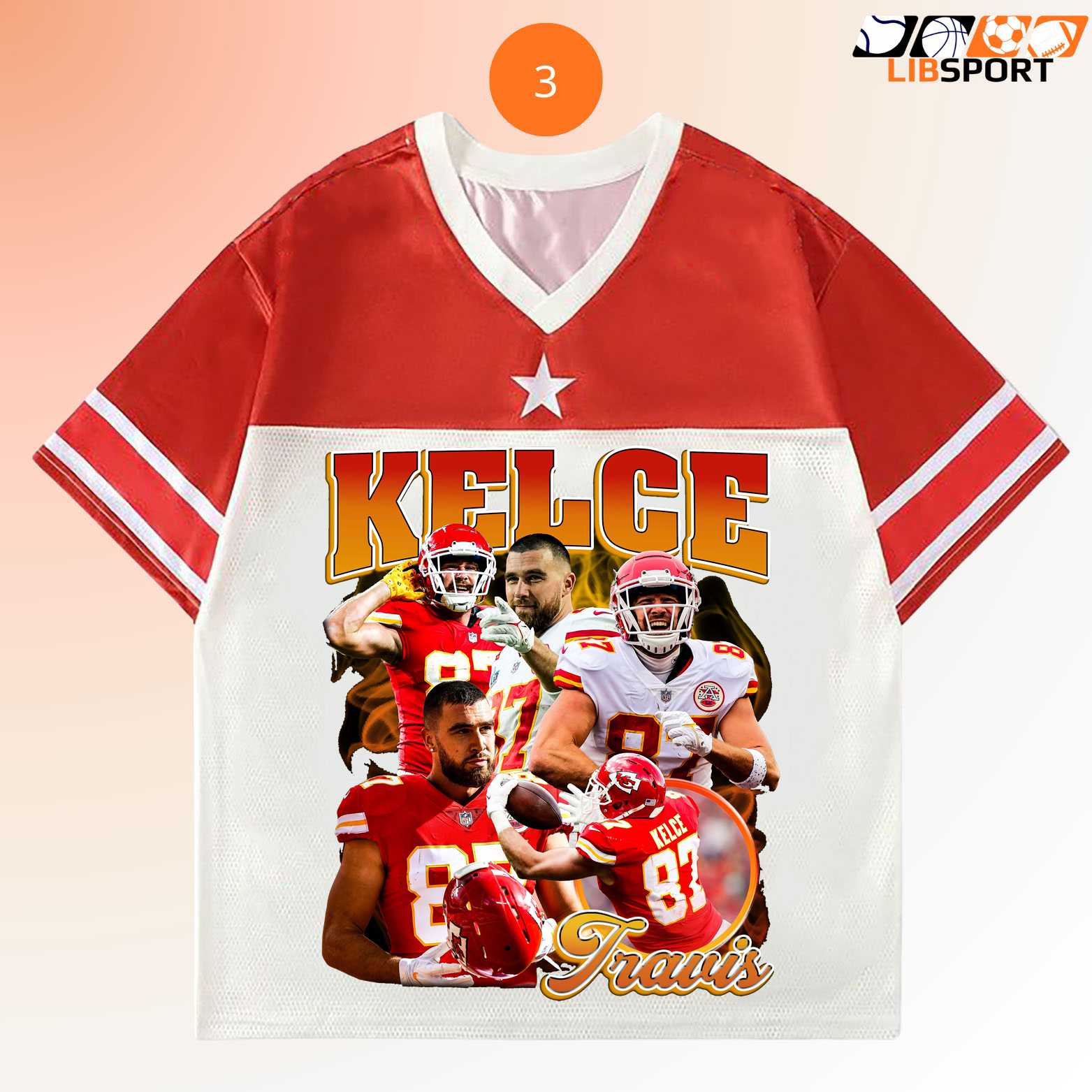 Kansas City Chiefs Travis Kelce Jersey, Nfl Shirt, Unisex Game Day Tee